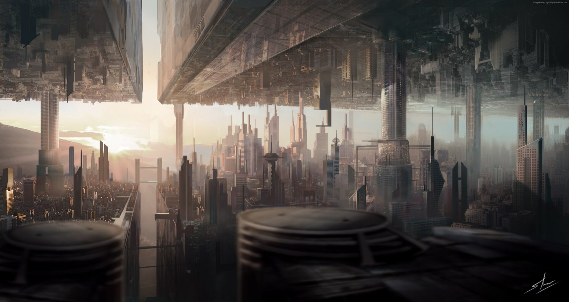 Wallpaper Kỳ ảo những thành phố trong tương lai